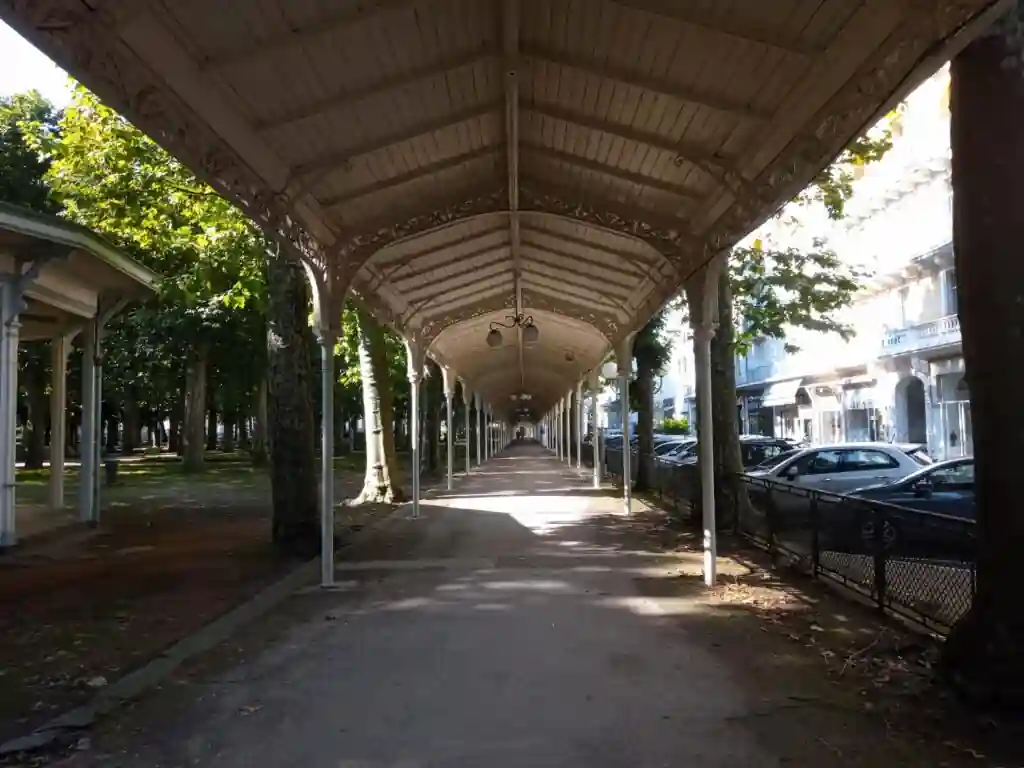 ヴィシーの  パレ・デ・コングレ 前の公園