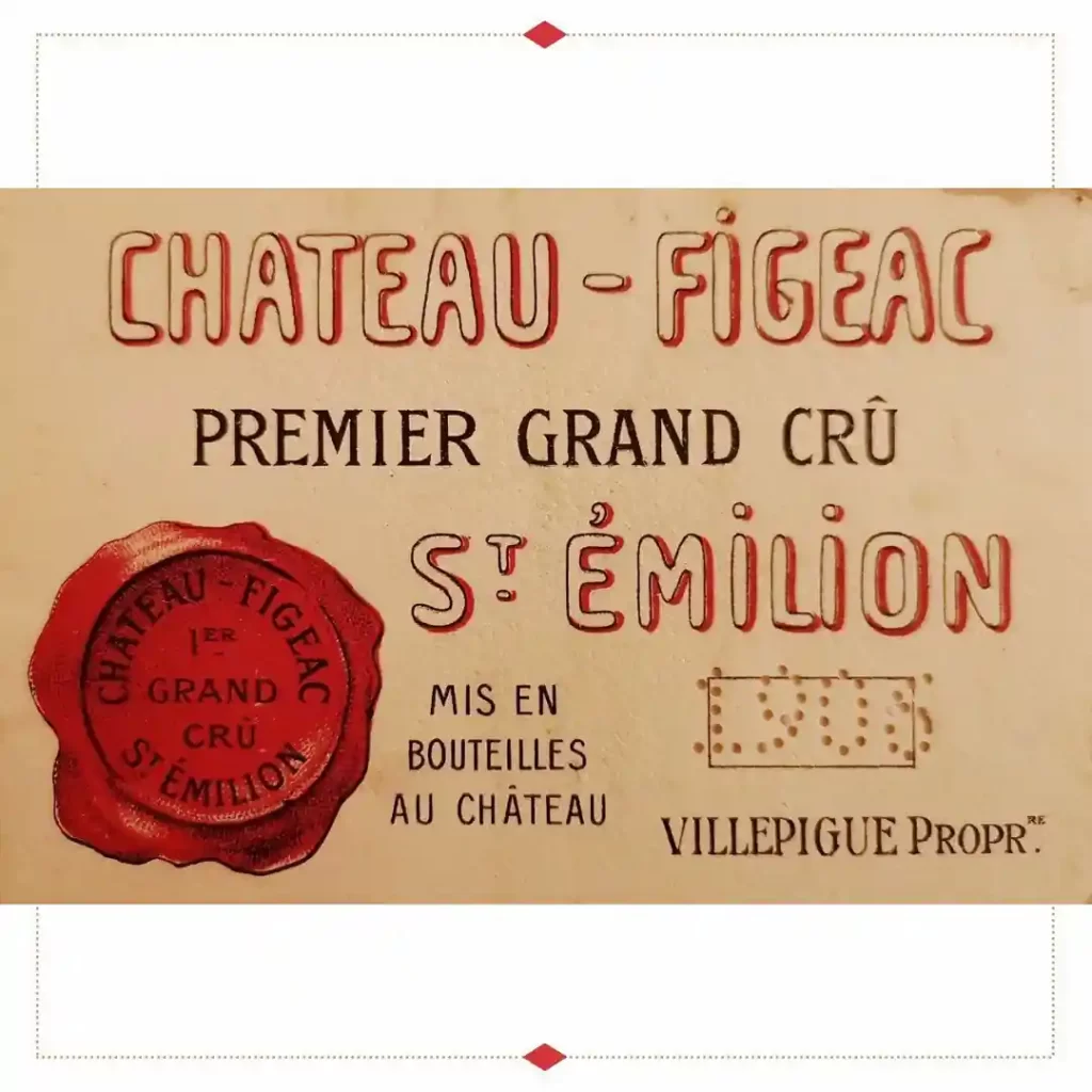 シャトー・フィジャック　chateau figeac 1906　エチケット