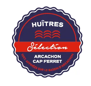 アルカションの牡蠣 カキの独自認証、Huîtres Arcachon Cap Ferret Sélection　赤いエチケットの「セレクション」